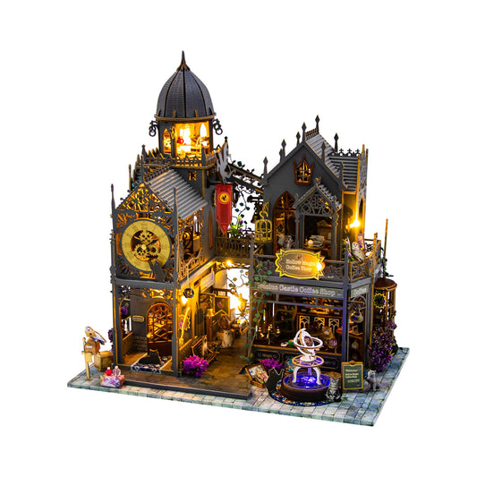 PANZIYU DIY miniature house kit in assembly phase for calm crafting