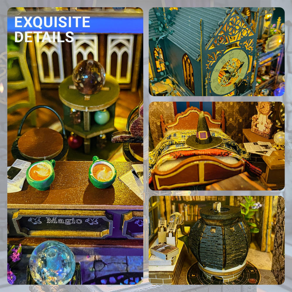 PANZIYU magic castle dollhouse furniture and decor ready for display