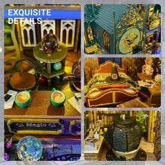 PANZIYU magic castle dollhouse furniture and decor ready for display