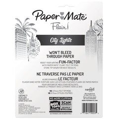 Paper Mate Flair glitter ink stroke showcases shimmering lines for art