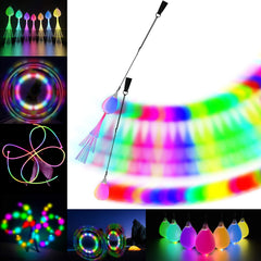 Papi Dada LED POI Balls with vibrant multi-color lights for performances