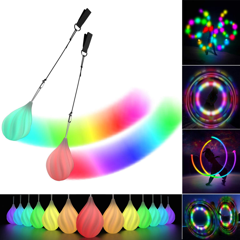 Papi Dada LED Poi Balls Set for beginners with bright glow for safe practice