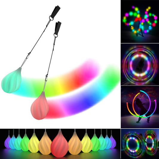 Papi Dada LED Poi Balls Set for beginners with bright glow for safe practice