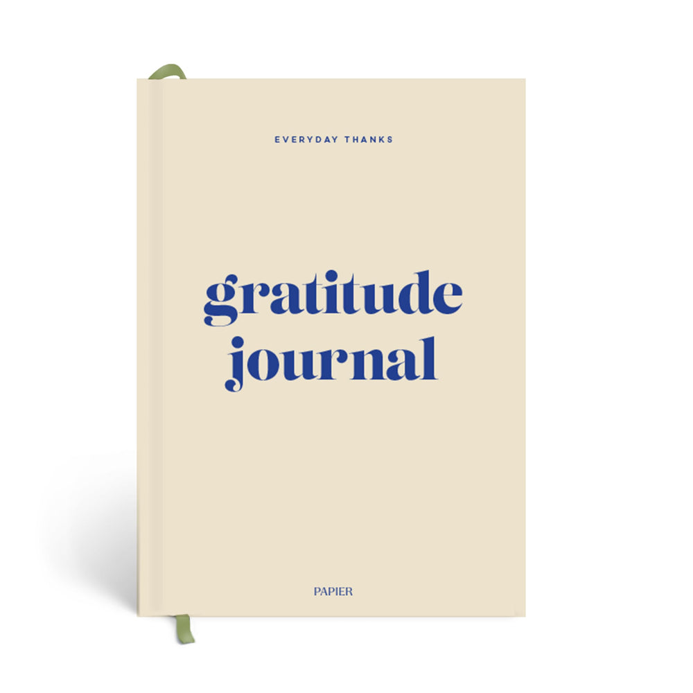 Papier Daily Gratitude Journal beige cover for mindful mornings.