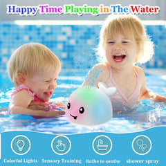 PARHILYAR Suitable for tub, pool, and outdoor water play with the whale toy.
