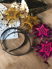 Partay Shenanigans NYE headbands pink style enhances party outfits