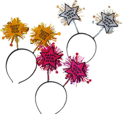 Partay Shenanigans NYE headbands silver shine for festive photos