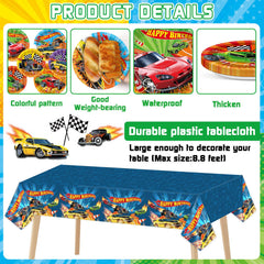Party Greeting race car napkins for quick cleanups after high-energy play.