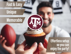 PartyKandy Texas A&M graduation topper design complements milestone celebrations.