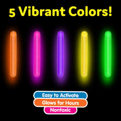 PartySticks waterproof glow sticks float in water for pool and bath time fun.