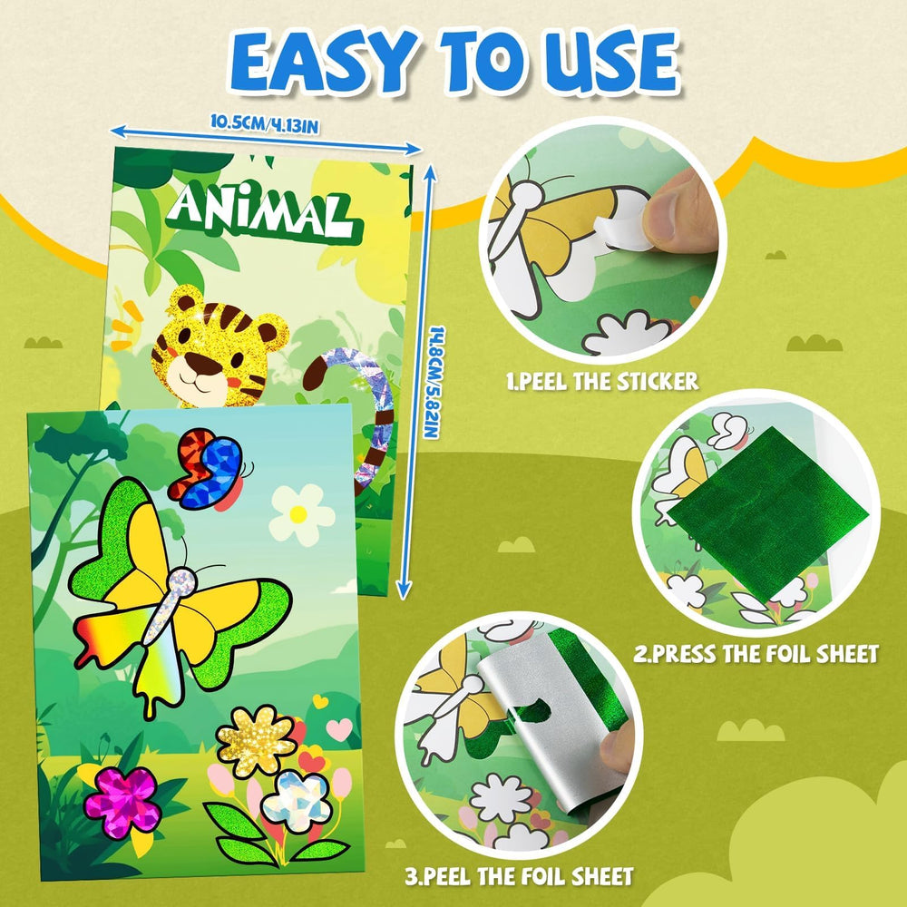PARTYWIND foil art books unicorns page fosters imaginative play and color exploration