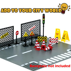 Pasacho City Road Signs traffic light component for directing play scenes