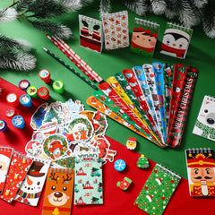 Pasimy Christmas pencils set featuring festive designs for notes and crafts.