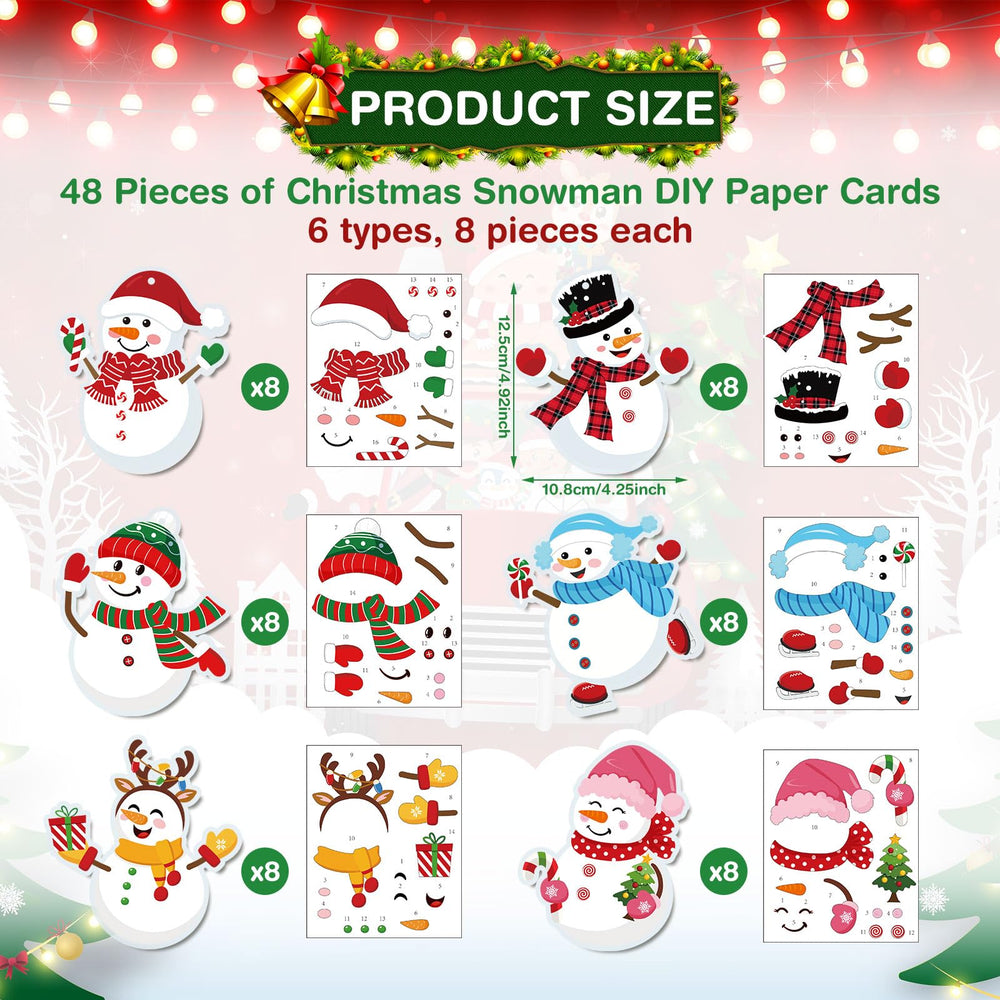 Pasimy snowman stickers six styles showcase vivid colors for festive classroom crafts.