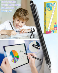PASTACO Magnetic Fidget Pen used as a stylus on a device.