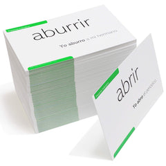 Pat's Flash Cards sample sentences in Spanish and English for real-life use.