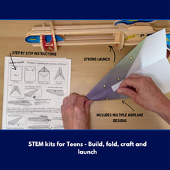 Pathfinders Paper Airplane Launcher design guides enable multiple flight styles
