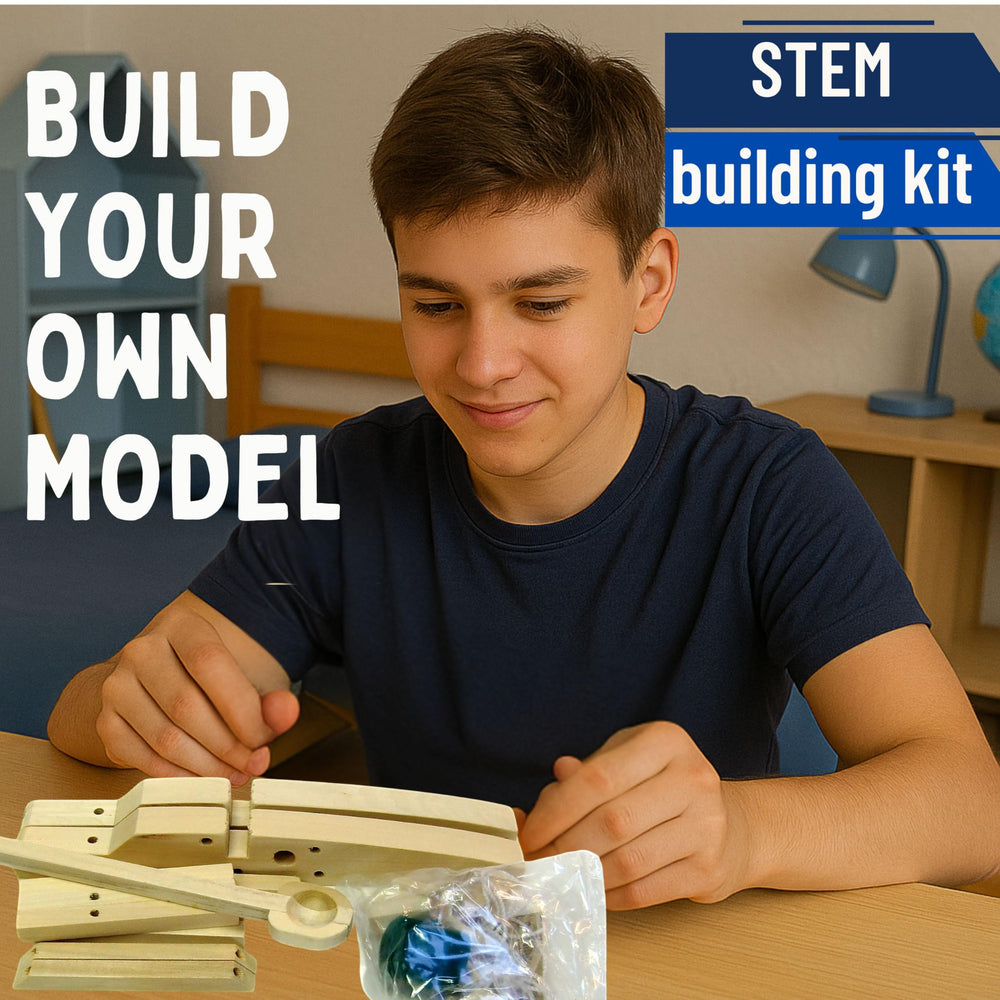 Pathfinders Stem Building Kit Display emphasizing hands on learning and curiosity