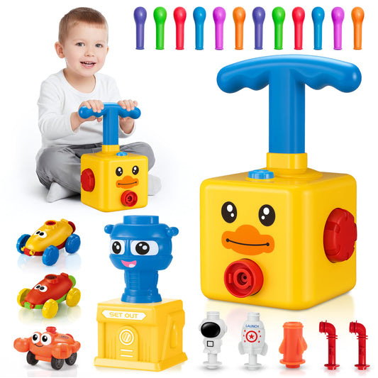 Pathosio Pets balloon car toy yellow duck assembly promotes easy, hands-on learning