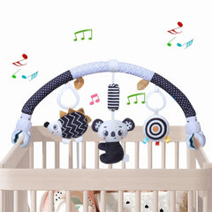 Pau1Hami1ton koala arch toy attached to a stroller for early exploration.