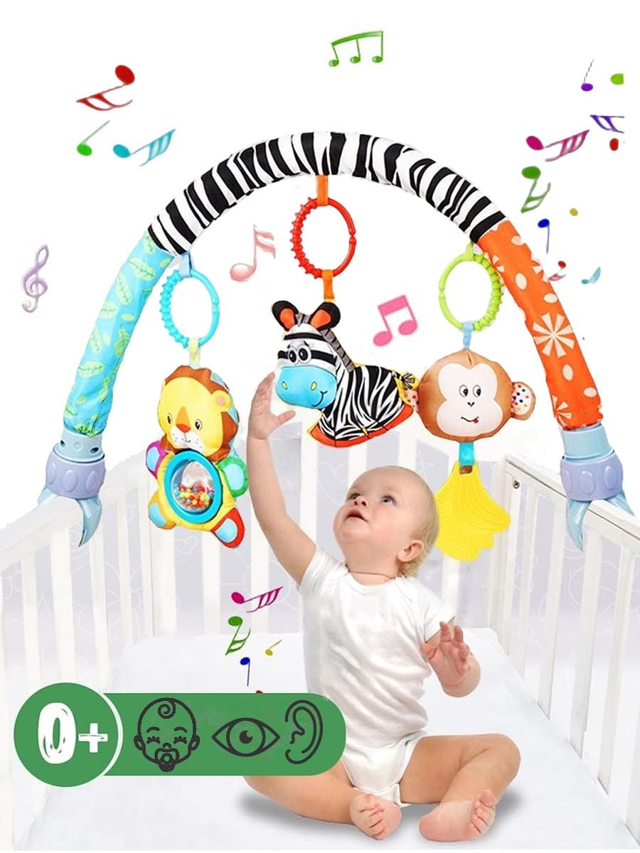 Pau1Hami1ton zebra arch toy featuring a teether and squeaker for engaging play