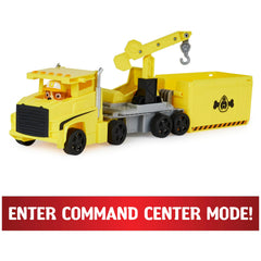 Paw Patrol big rig truck cab roof lift showing transformation to Command Center.