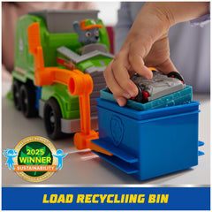 Rocky uses forklift lever to load the recycler.