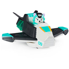 Paw Patrol jet back view showing compact stealth-to-rescue conversion