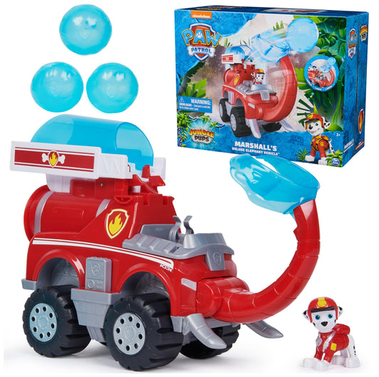 Paw Patrol Jungle Pups Marshall elephant fire truck front view boosts imaginative rescue play