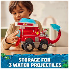 Paw Patrol Jungle Pups trunk launch action demonstrates intuitive firing sequence