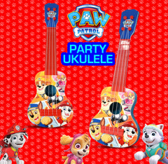 Paw Patrol ukulele with colorful finish and kid-friendly grip