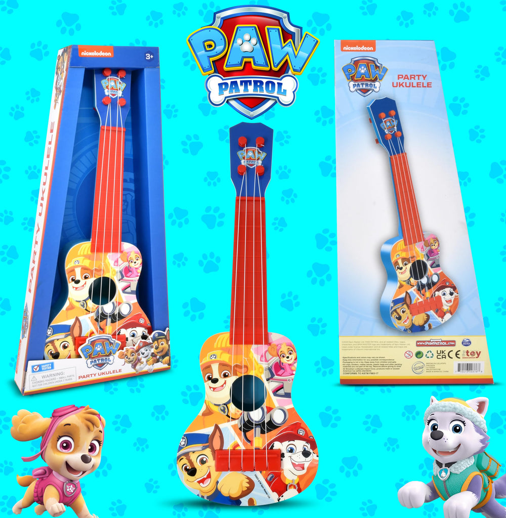 Paw Patrol ukulele packaging and display for curious learners