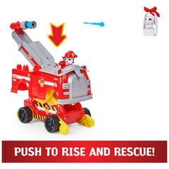 PAW Patrol water projectile launcher on the side of the vehicle in action