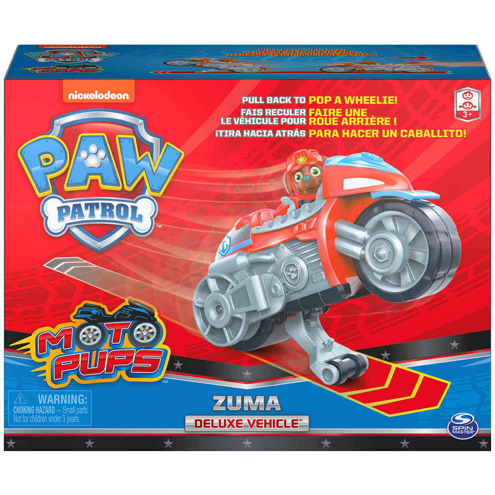 PAW Patrol Zuma figure in Moto Pups helmet ready for action.