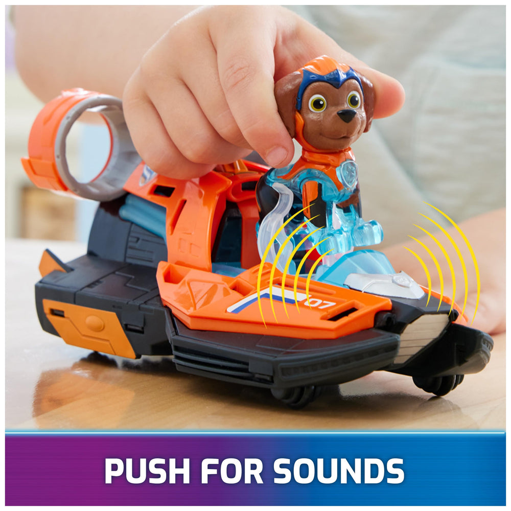 Paw Patrol Zuma Mighty Jet Boat sounds synchronize with action scenes.