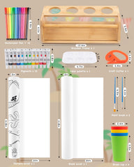 Payarma bamboo paper-roll holder provides stable, splinter-free crafting.