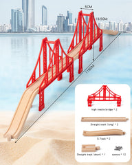 Payarma long straight wooden track section for expansive layouts