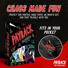 PAYBACK Original Edition family game night visuals invite teens and adults to join.