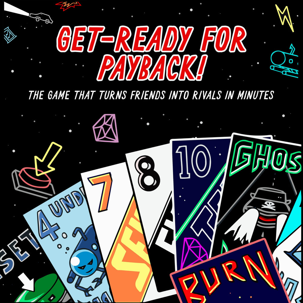 PAYBACK Original Edition fast rounds deliver quick, dynamic game nights.
