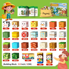 Payleeg Magnetic Blocks inspiration booklet guiding creative layouts for play
