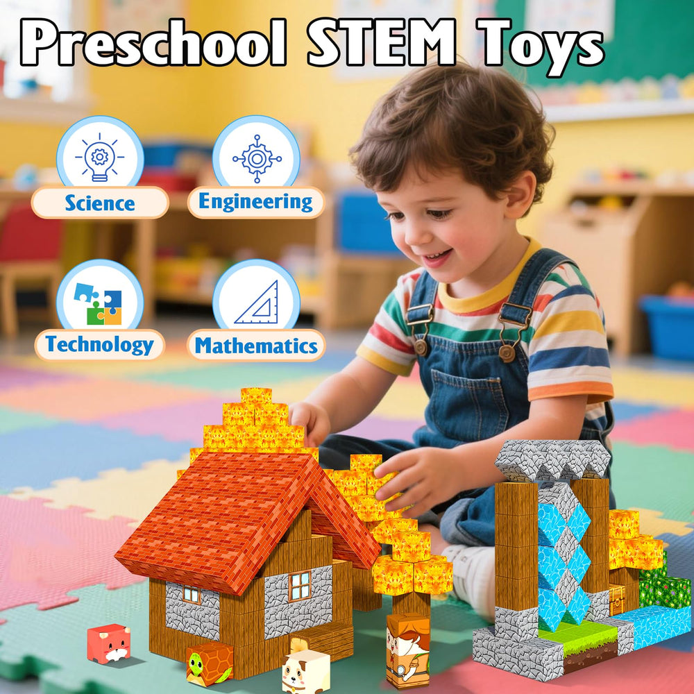 Payleeg blocks with nature pieces for tactile, hands-on learning