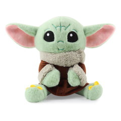 PAZATAO Baby Yoda Plush 10-inch face close-up shows ultra-soft, cuddle-ready texture