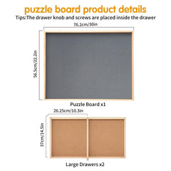 PAZIONMI cover mat provides smooth surface and puzzle protection.