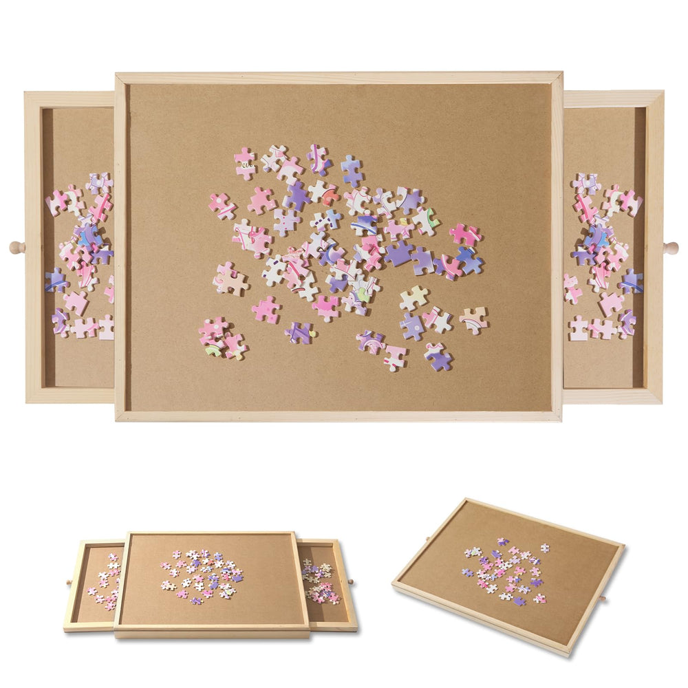 PAZIONMI small puzzle board on desk providing spacious 17.1 by 13.4 inch workspace