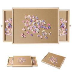 PAZIONMI small puzzle board on desk providing spacious 17.1 by 13.4 inch workspace