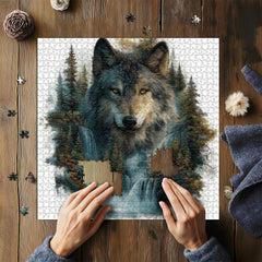 Reference poster for Pazzocenter wolf puzzle helps layout planning