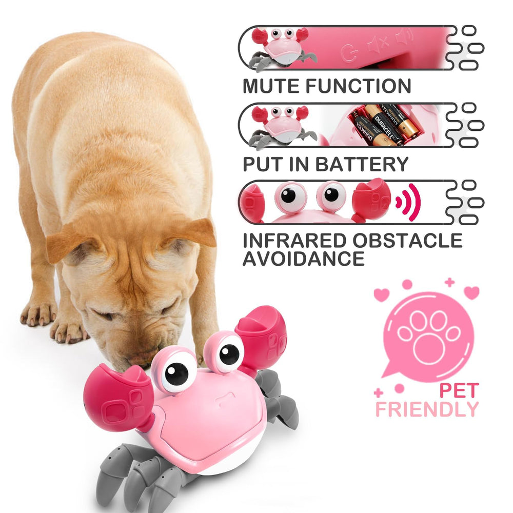 Pbooo Tummy Time Crab Toy music button adds playful sounds for movement.
