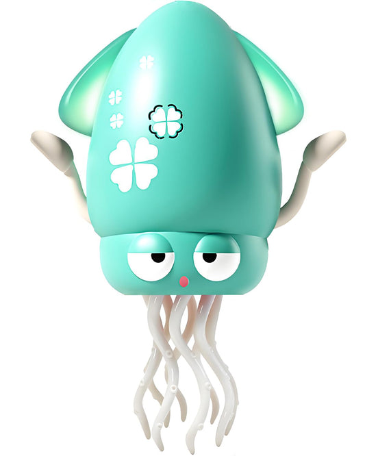 Pbooo Dancing Octopus during tummy time with engaging motion to encourage head lifting and exploration