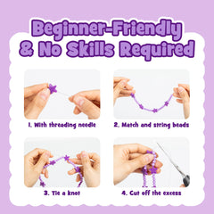 P&C Bead Bracelet Kit alphabet beads enable personalized name designs.