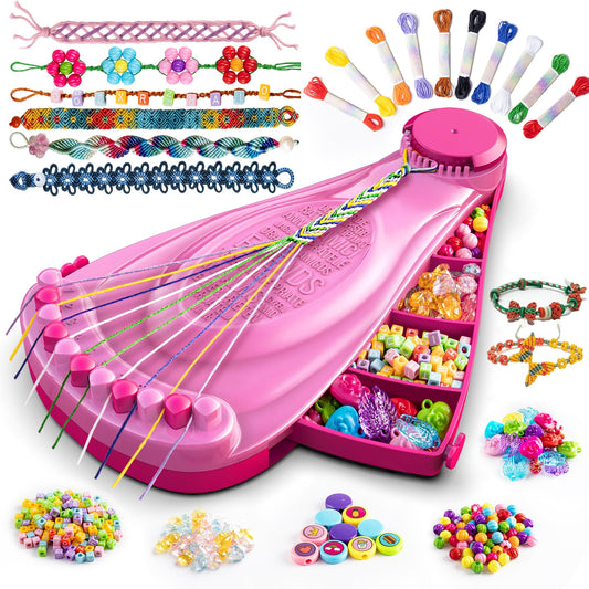 P&C Friendship Bracelet Kit contents show vibrant beads for creative jewelry making.